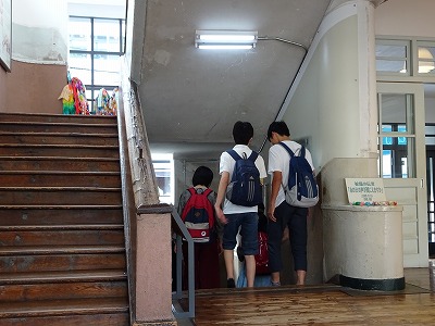 袋町小学校平和資料館での研修