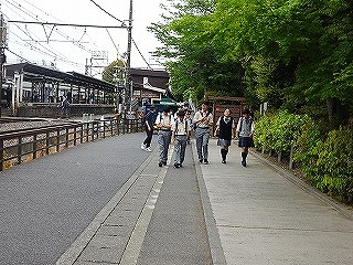 到着チェック 北鎌倉駅で到着チェック