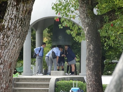 平和記念公園での研修