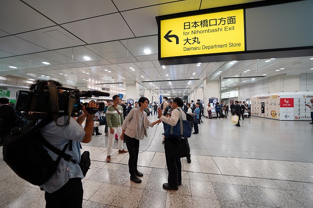 帰りの東京駅にて