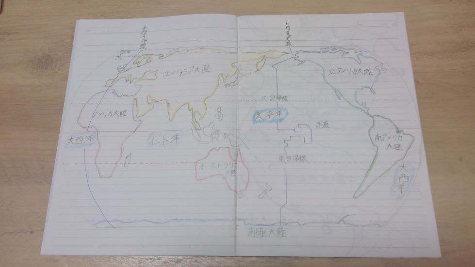 世界地図の絵