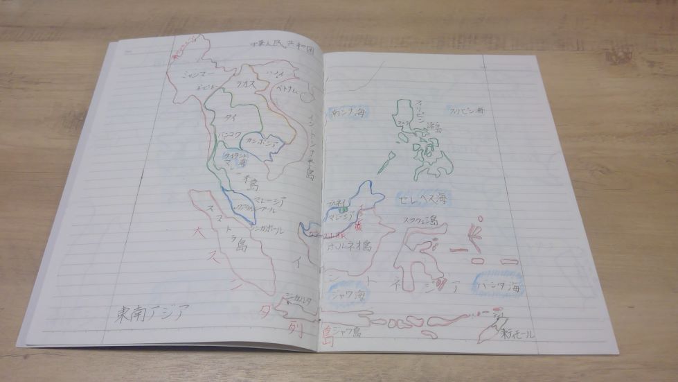 東南アジアの地図の絵