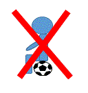 ボールの上に座るの禁止