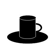 コーヒーカップのピクトグラムです