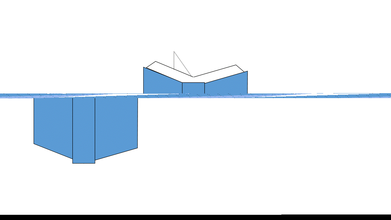 本が斬られるピクトグラム