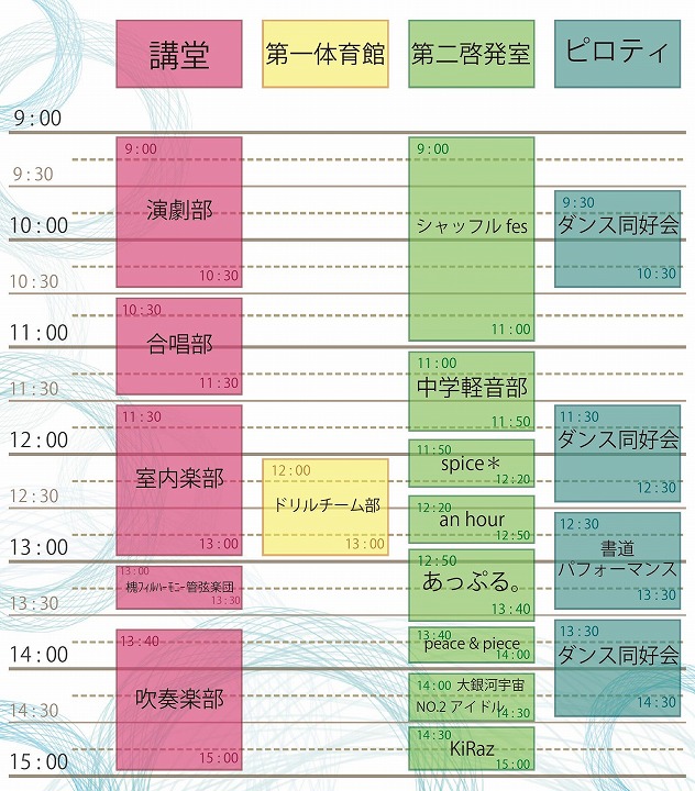 タイムテーブル1日目