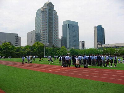 Students Practicing for Sports Festival