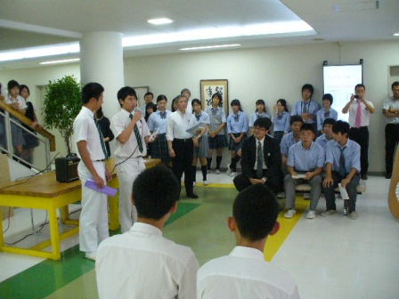 Welcome ceremony for the students from RI school in Singapore