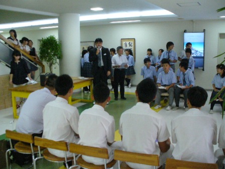 Welcome ceremony for the students from RI school in Singapore