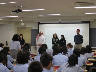 Talking with the students from the Middle Eastern countries