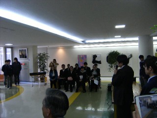 Welcoming ceremony for the students from Gettan junior highschool
