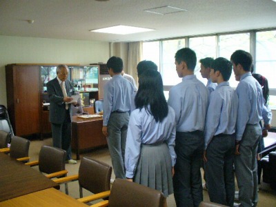 A ceremony of appointment for High school student council