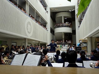 Welcome concert by Junior high brass band club