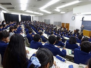 Junior 1 Lecture by Principal Tamura