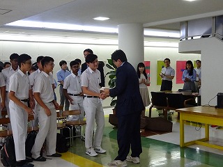 Welcoming ceremony for the students from Singapore